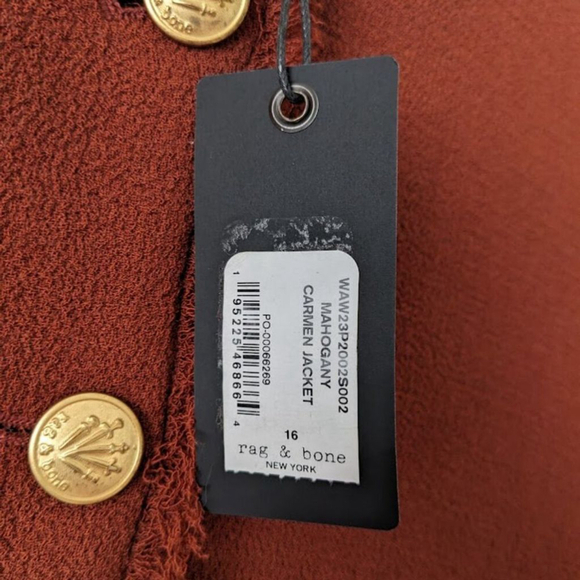 NWT Rag & Bone | Carmen Wool Jacket in Mahogany - Picture 6 of 16